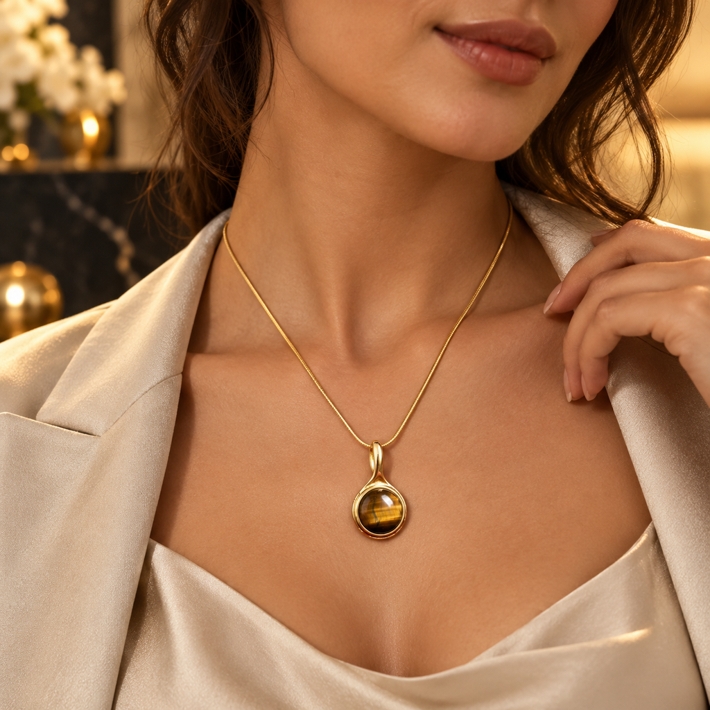 Tiger Eye Stone Pendant