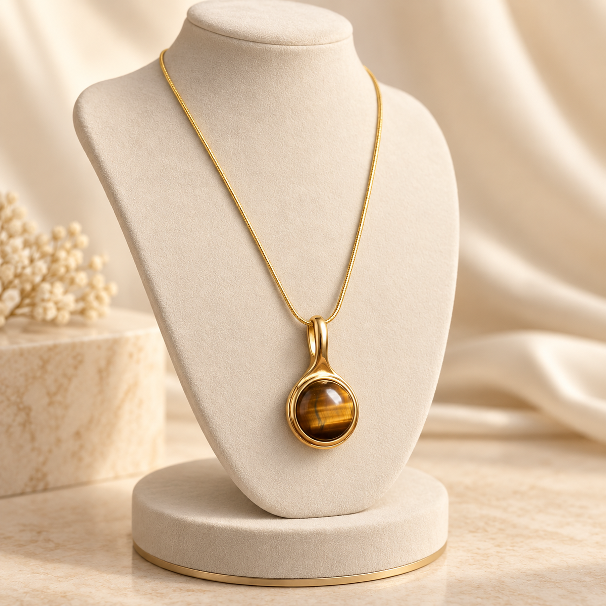Tiger Eye Stone Pendant